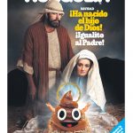 Abogados Cristianos denuncia a la revista 'Mongolia' por la portada en la que sustituye a Jesús por un excremento