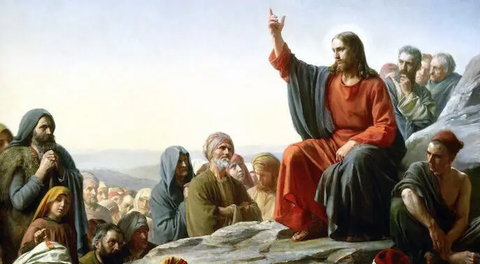 Jesucristo predicando el Padre Nuestro
