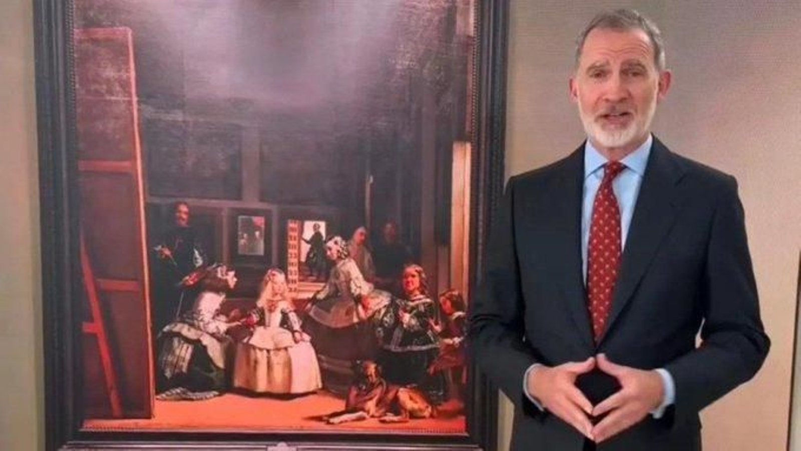 El rey Felipe VI explica las Meninas