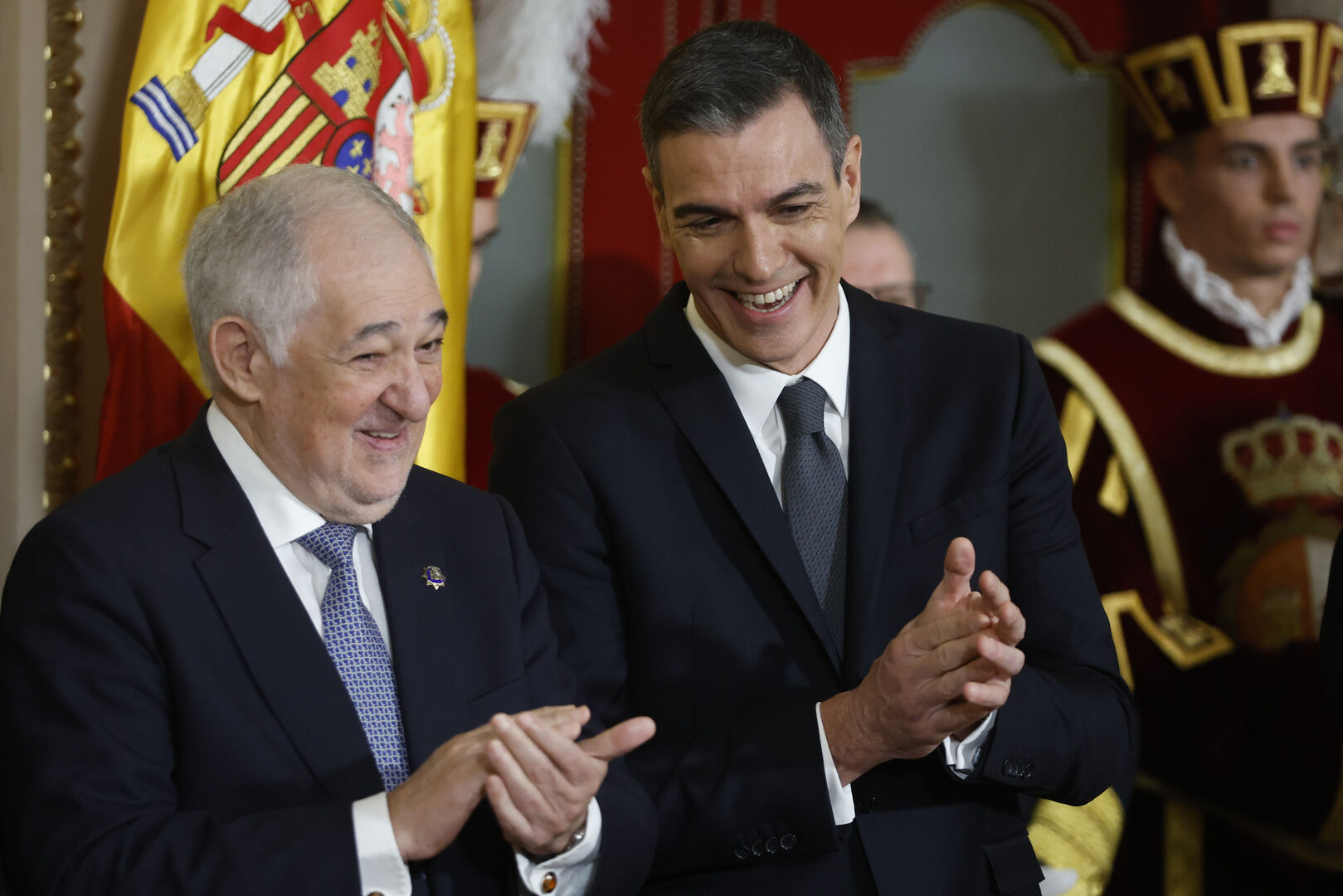 sanchez y pumpido riéndose juntos