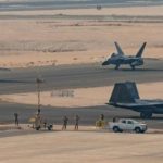 aviones en una base americana en medio oriente