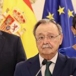 El presidente de Ceuta Juan Jesús Vivas durante una comparecencia institucional en el Palacio de la Asamblea.