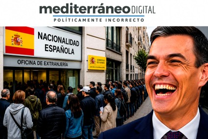 inmigrantes pidiendo la regularizacion mientras sanchez se ríe