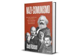 un ejemplar de su libro sobre el totalitarismo del pensador Axel Kaiser